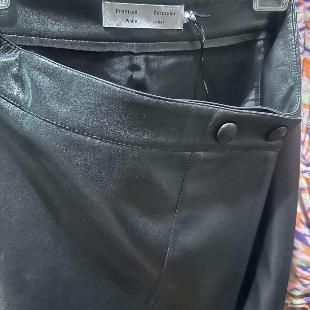 Proenza Schouler White Label Faux Leather Wrap Skirt